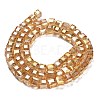 Electroplate Glass Beads Strands EGLA-D018-8x8mm-49-4