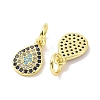 Real 18K Gold Plated Brass Micro Pave Cubic Zirconia Pendants KK-L209-043G-01-2
