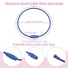 32Pcs 16 Colors Baking Paint Stainless Steel Cable Wire Keychain AJEW-SC0002-21-2