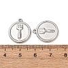 304 Stainless Steel Pendants STAS-K331-01F-S-3