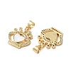 Brass Micro Pave Cubic Zirconia Pendants KK-U070-21G-2