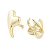 Rack Plating Brass Cuff Ring Finding EJEW-C081-12G-1
