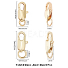 12Pcs 2 Style Brass Lobster Claw Clasps KK-SC0002-26-2