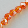 Electroplate Glass Bead Strands EGLA-R015-6mm-28-2