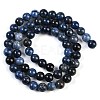 Natural Dumortierite Beads Strands G-G167-A06-6MM-3