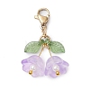 Flower Glass Pendant Decorations HJEW-TA00313-4