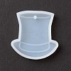 Costume Top Hat Pendant Silicone Molds DIY-K054-02-1