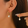 Brass Teardrop Hoop Earrings AZ5756-1