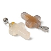 Natural White Agate Pendants G-T080-20-3