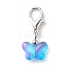 Transparent Spray Painted Glass Butterfly Pendant Decorations GL-CJ311E-P-2
