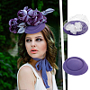6Pcs 6 Colors Velvet Cloth Mini Hat Fascinator Base AJEW-NB0005-97-5