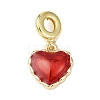 Brass Enamel European Dangle Charms LS-KK-B159-01G-01-1