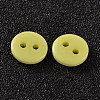 2-Hole Flat Round Resin Sewing Buttons for Costume Design BUTT-E119-24L-15-2