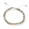 Natural Labradorite Braided Bead Bracelets BJEW-O175-C02-1