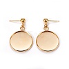 304 Stainless Steel Stud Earring Settings LS-STAS-L226-019C-G-1