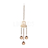 Iron Bell Hanging Crystal Chandelier Pendant HJEW-M002-04-2