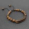 Natural Tiger Eye Bead Braided Bead Bracelets for Women Men LS5537-6-1