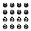 Platinum Plated Alloy Charms LS-ENAM-S118-02G-P-2