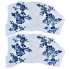 2 Sets Flower Polyster Embroidery Ornaments Accessories DIY-GF0005-70B-1