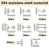 304 Stainless Steel Stud Earring Findings STAS-SP0002-01-2
