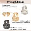 24Pcs 12 Style 204 Stainless Steel Clip-on Earrings EJEW-AN0003-44-6