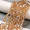 Transparent Electroplate Glass Beads Strands GLAA-F029-4mm-A18-4