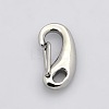 Smooth 304 Stainless Steel Push Gate Snap Keychain Clasp Findings X-STAS-O046-A-03-1