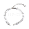 304 Stainless Steel Cobs Chains Bracelet Makings AJEW-JB00930-1