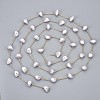Handmade ABS Plastic Imitation Pearl Beads Chains CHC-T012-28LG-2