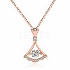 Brass Pendant Necklaces NJEW-BB62075-B-1