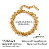 304 Stainless Steel Link Chain Bracelets for Women UT1366-2-1