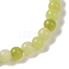 6mm Round Natural Lemon Jade Braided Bead Bracelets BJEW-C067-01A-02-3