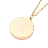 Ion Plating(IP) 304 Stainless Steel Sun Coin Pendant Necklace for Women NJEW-F294-08G-3