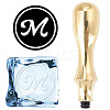 1Pc Golden Tone Brass Stamp Head DIY-CP0008-98F-1