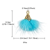 Faux Mink Fur Tassel Pendant Decorations FIND-YW0002-24I-4