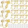 36Pcs Brass Screw On Clip-on Earring Findings KK-SP0001-18G-1