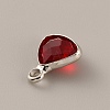 Faceted Glass Pendants GLAA-WH0030-13P-01-2