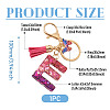 Alloy Resin Butterfly Keychains KEYC-TADJ0002-02G-E-3