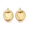 304 Stainless Steel Pendant Cabochon Settings STAS-T075-24G-1