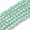 Electroplate Glass Beads Strands X-EGLA-A034-P4mm-B16-1