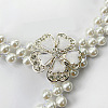 White Plastic Imitation Pearl Beaded Belly Chains WG08E5B-01-5