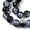 Transparent Crackle Baking Paint Glass Beads Strands DGLA-T003-01C-01-3