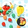 20Pcs 4 Colors Resin Imitation Vegetable Pendants RESI-YW0001-59-4