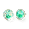 UV Plating Rainbow Iridescent Acrylic Beads OACR-A014-02G-2
