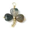 Saint Patrick's Day Natural & Synthetic Mixed Gemstone Pendants PALLOY-JF02235-2