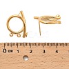 Brass Stud Earring Findings KK-C130-02G-2