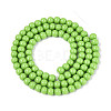 Opaque Solid Color Glass Beads Strands GLAA-N058-8mm-A01-3