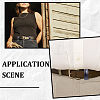 50Pcs Imitation Leather with Alloy Waist Belt Keeper Rings FIND-CP0002-44-5