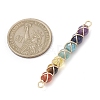 Chakra Gemstone Connector Charms PALLOY-TA00112-2