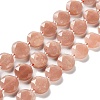 Natural Peach Moonstone Beads Strands G-NH0004-006-1